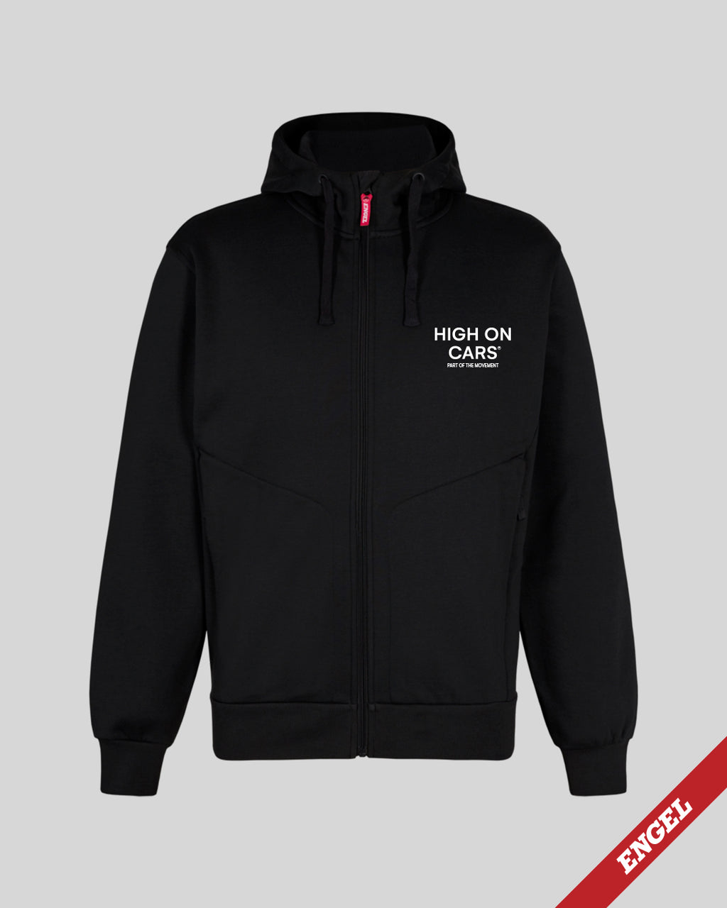 Midnight Black Hoodie - med lynlås